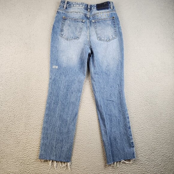 Ksubi Chlo Wasted Jeans Women's 28x26 Boyfriend Fit Ripped Knee Cropped Grunge - Picture 11 of 15